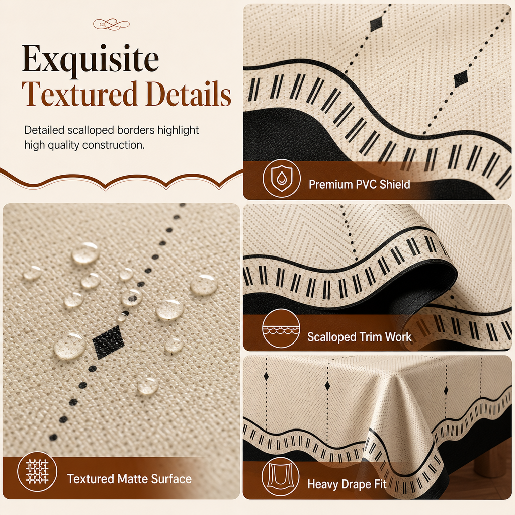 Protect Tables Instantly! French Retro Waterproof PVC Table Cover