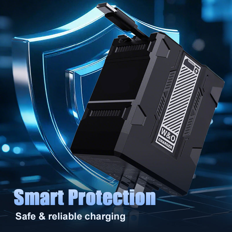 2-Port Retractable Fast Charger