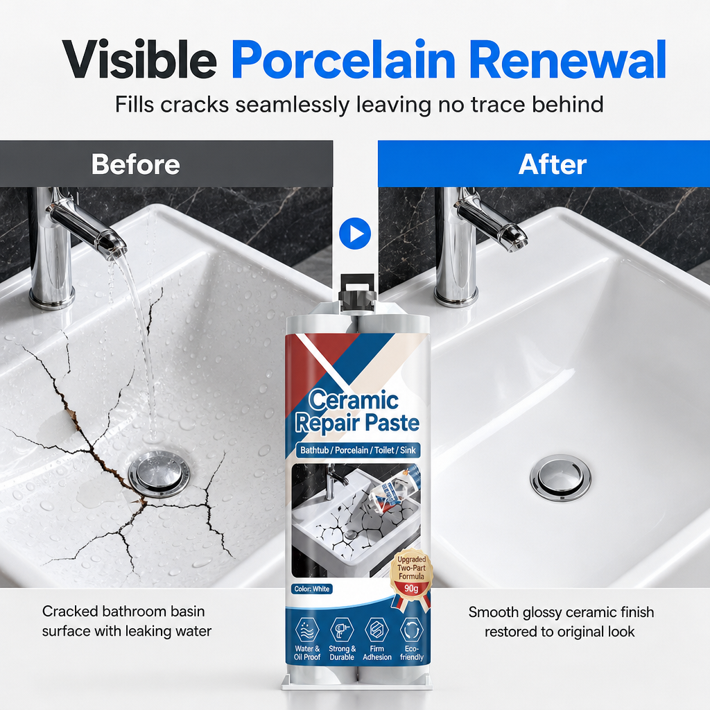 Repair Cracked Ceramic Instantly! Waterproof Tile Repair Paste
