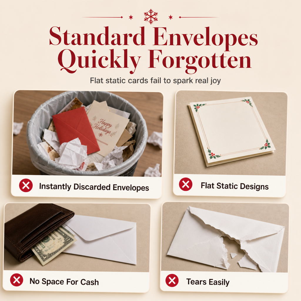 Reveal 3D Holiday Magic Instantly! Sliding Pop-Up Christmas Cards