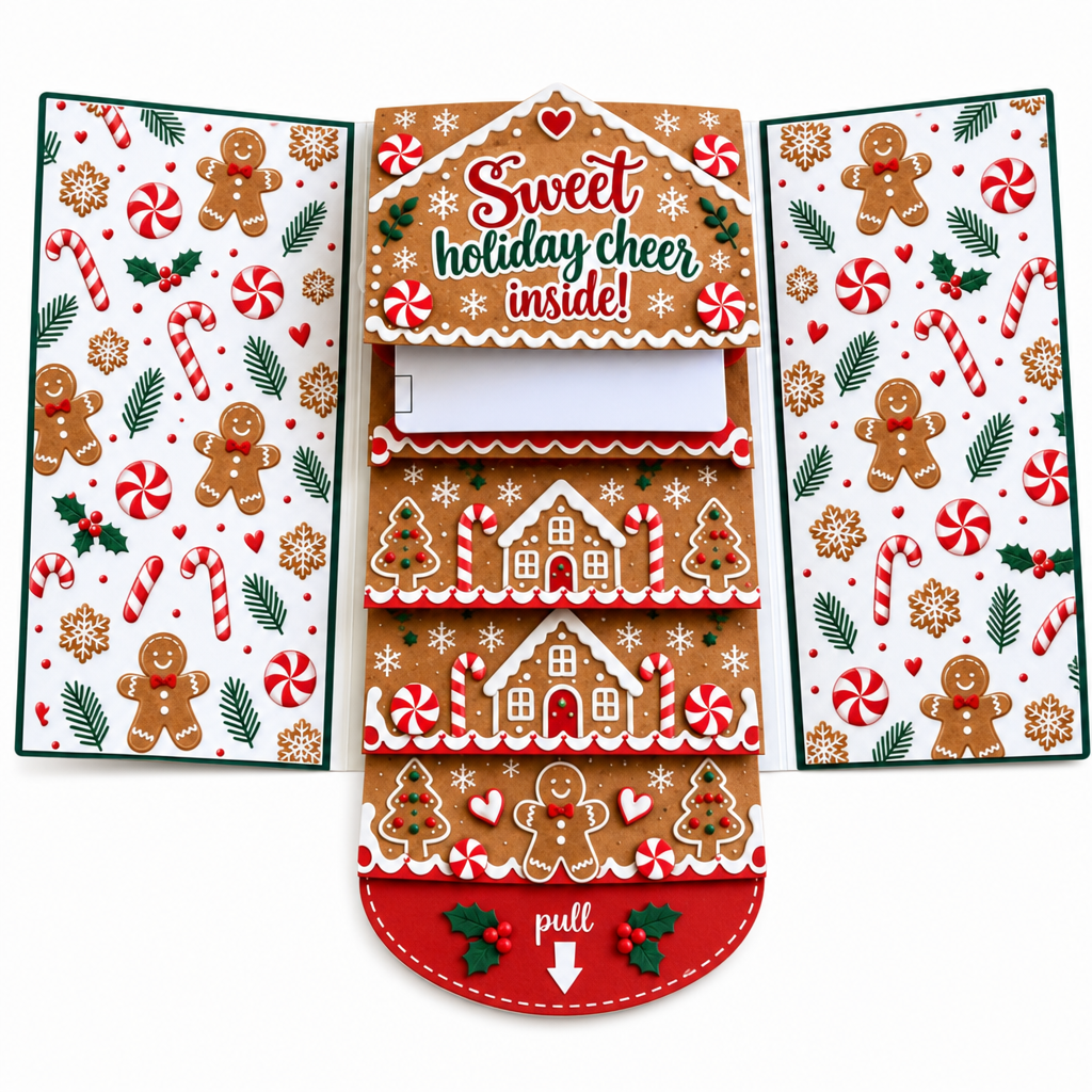 Reveal 3D Holiday Magic Instantly! Sliding Pop-Up Christmas Cards