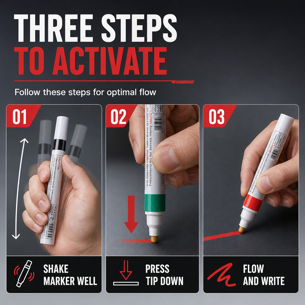 Mark Tires Instantly! Waterproof Permanent Oil Paint Pen