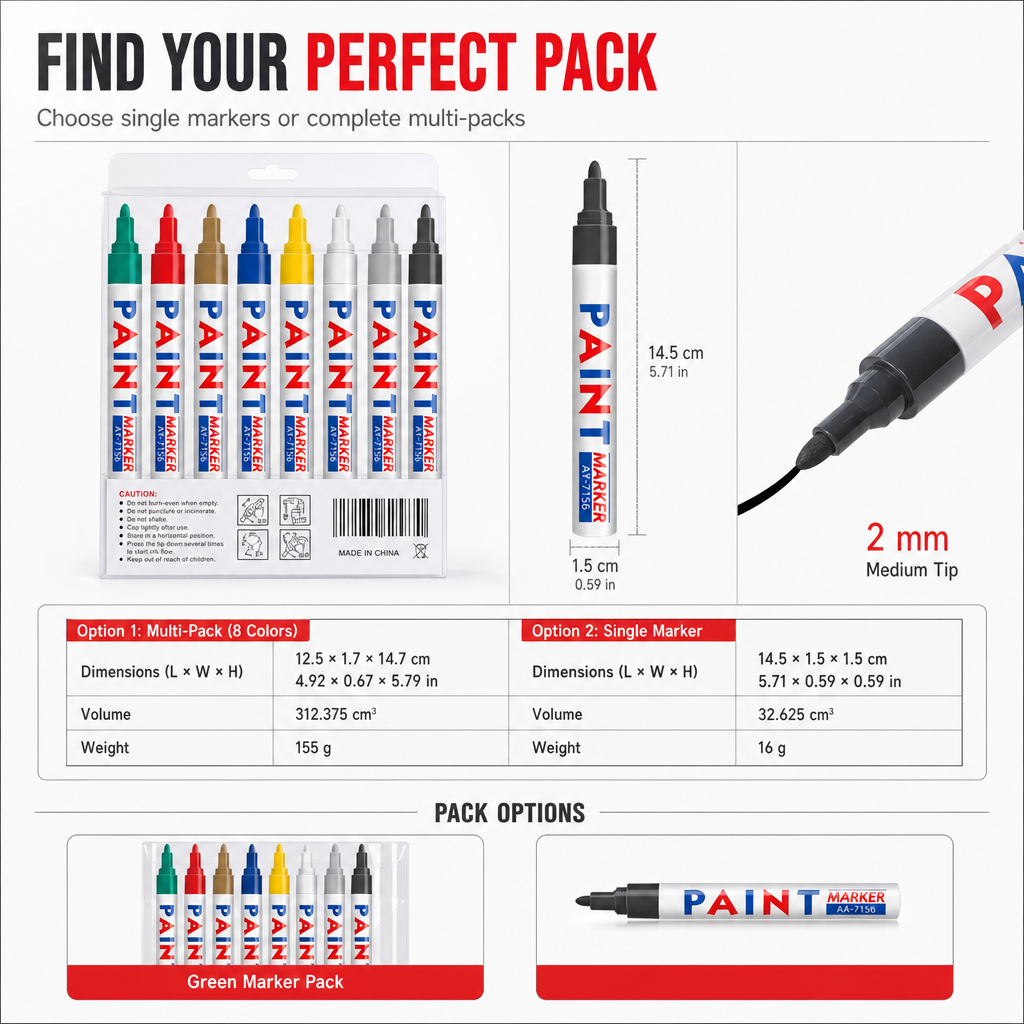 Mark Tires Instantly! Waterproof Permanent Oil Paint Pen