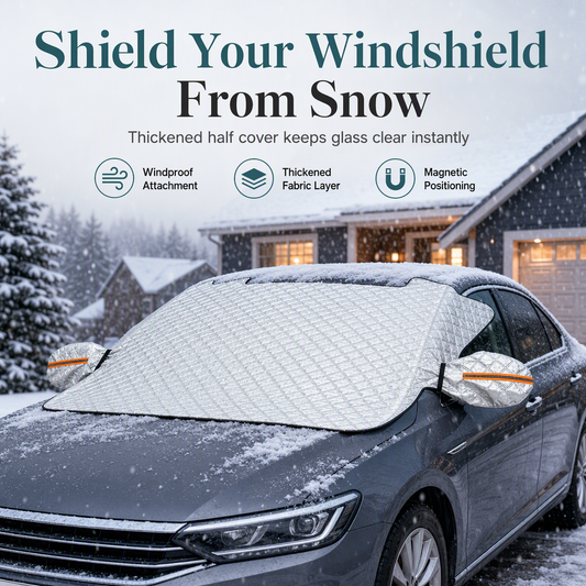 Shield Your Windshield Instantly! No-Scrape Winter Snow Cover