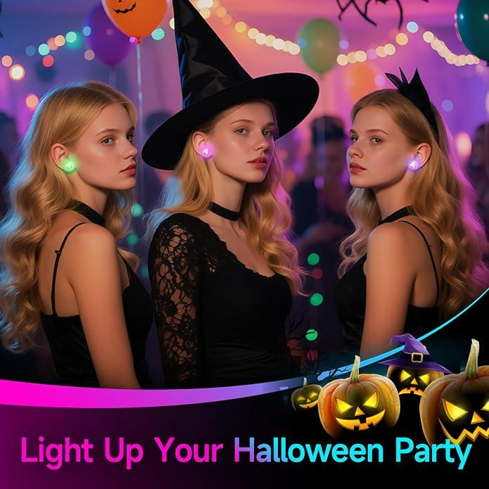 Light Up Parties Instantly! LED Crown Stud Earrings