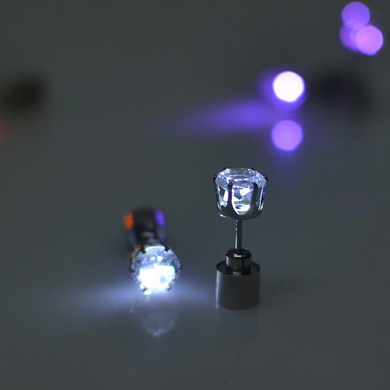 Light Up Parties Instantly! LED Crown Stud Earrings