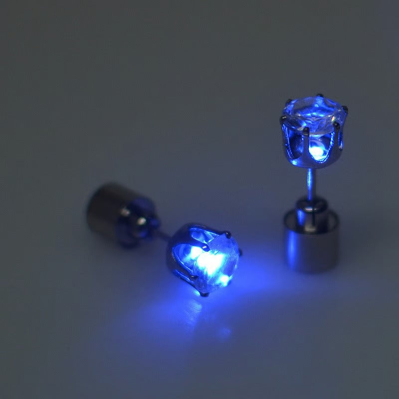 Light Up Parties Instantly! LED Crown Stud Earrings