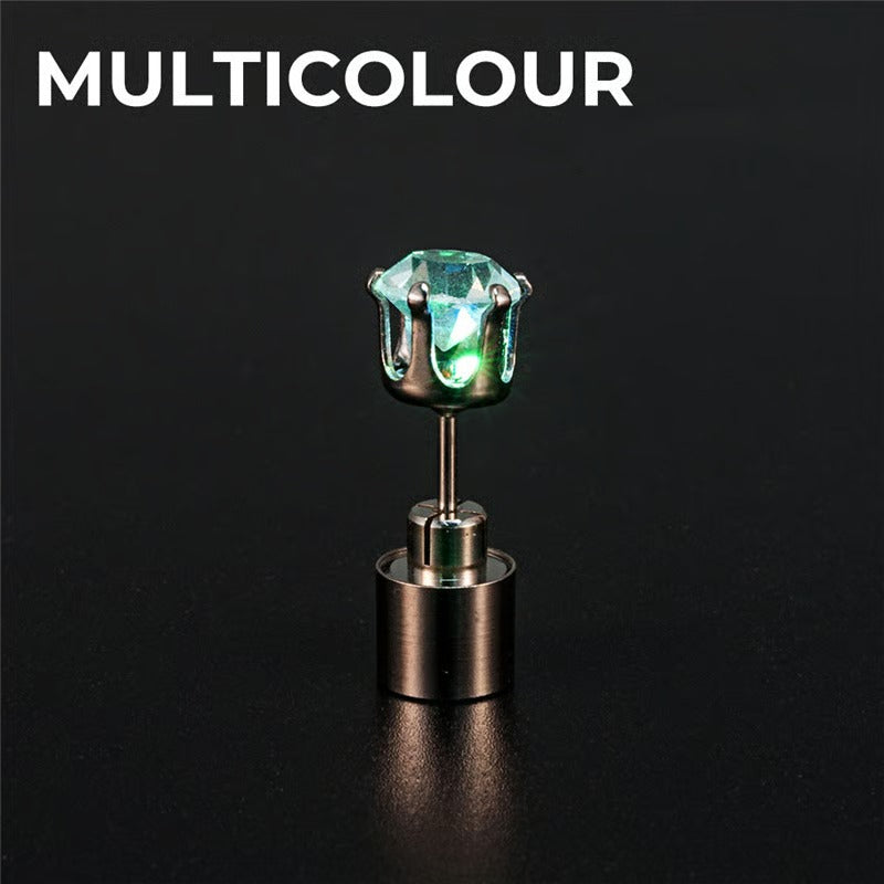 Light Up Parties Instantly! LED Crown Stud Earrings