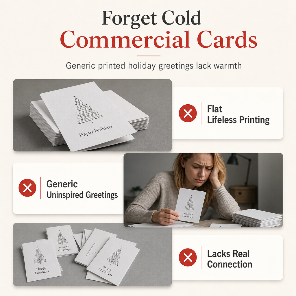 Create Christmas Cards Instantly! DIY Hand-Stitched Greeting Card Kit