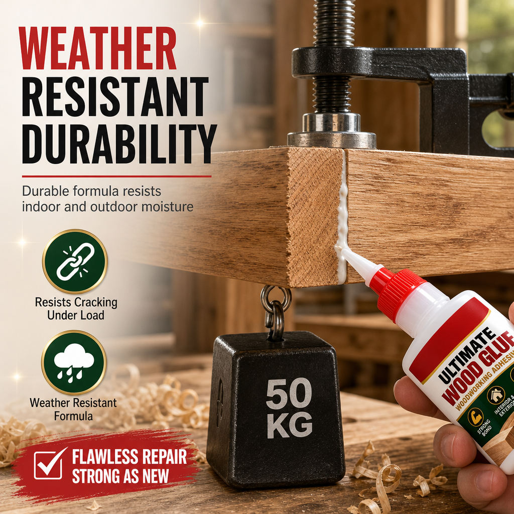 Repair Cracked Wood Instantly! Heavy-Duty Invisible Wood Adhesive