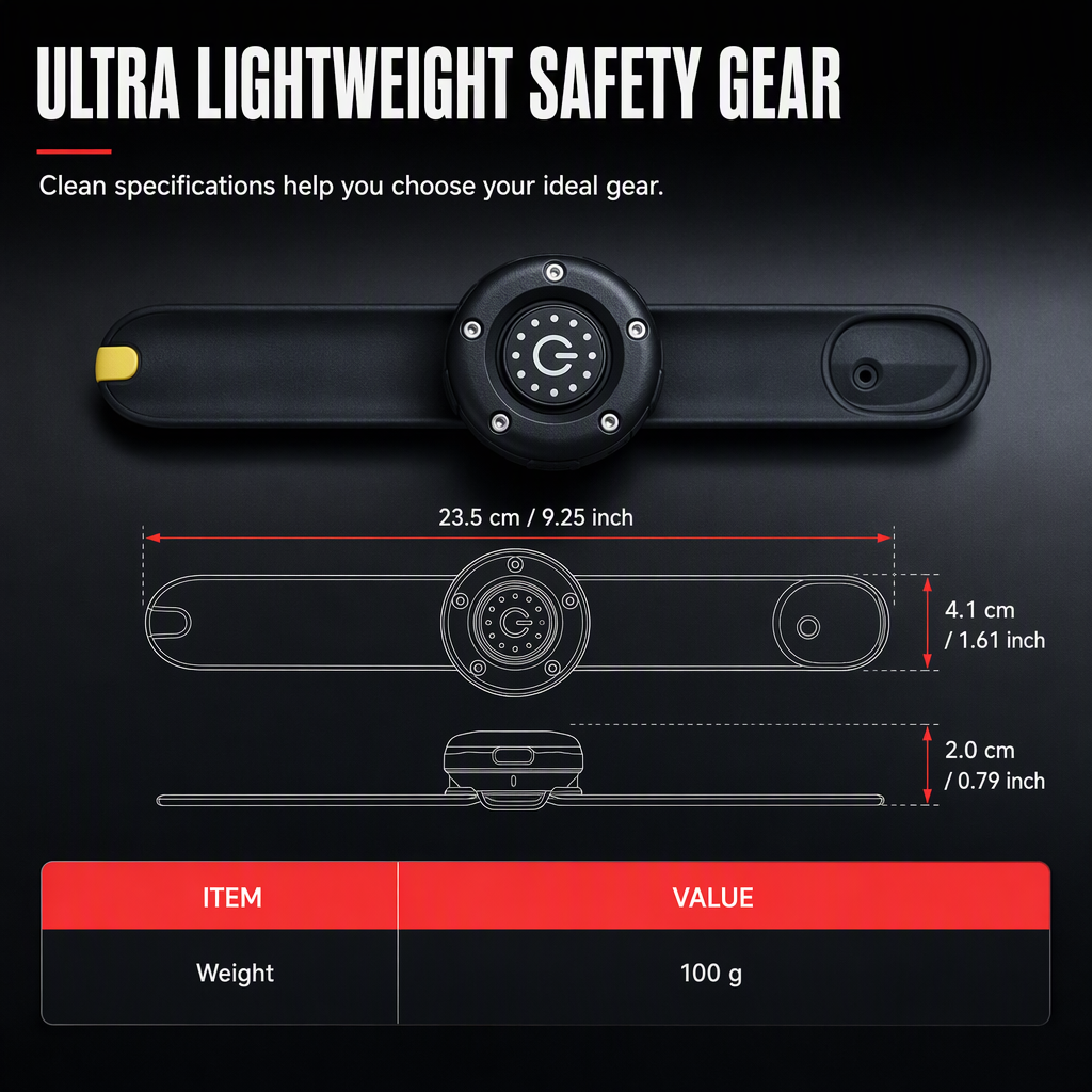 Light Your Run Instantly! LED COB Wrist Safety Light