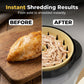 Shred Meat Instantly! Manual Meat Shredder with Rotating Lid