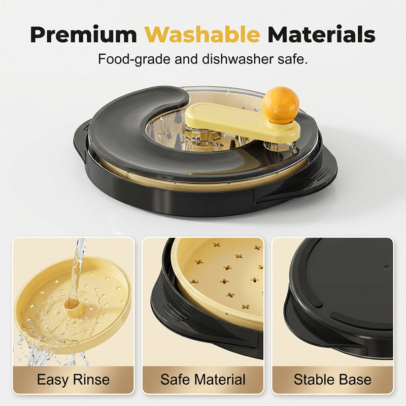 Shred Meat Instantly! Manual Meat Shredder with Rotating Lid