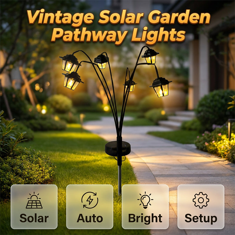 Light Up Pathways Instantly! Vintage Solar Dusk-to-Dawn Garden Lights