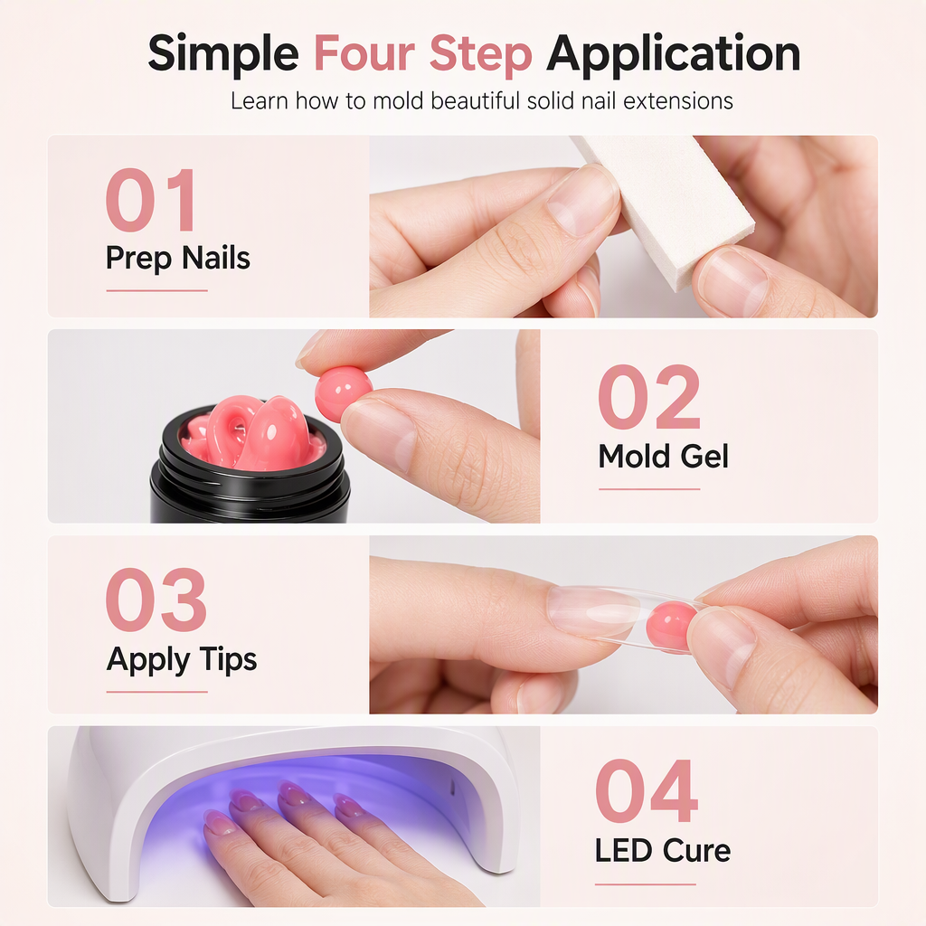 Sculpt Nail Art Instantly! No-Mess Semi-Solid 3D Gel