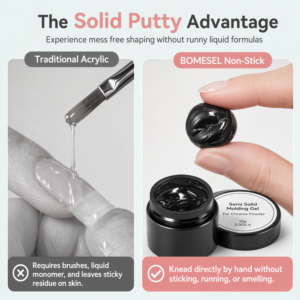 Sculpt Nail Art Instantly! No-Mess Semi-Solid 3D Gel