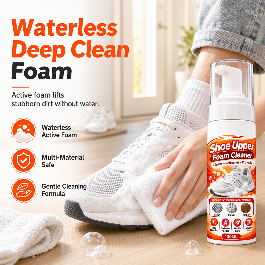 Refresh Shoes Instantly! No-Rinse Shoe Foam Cleaner