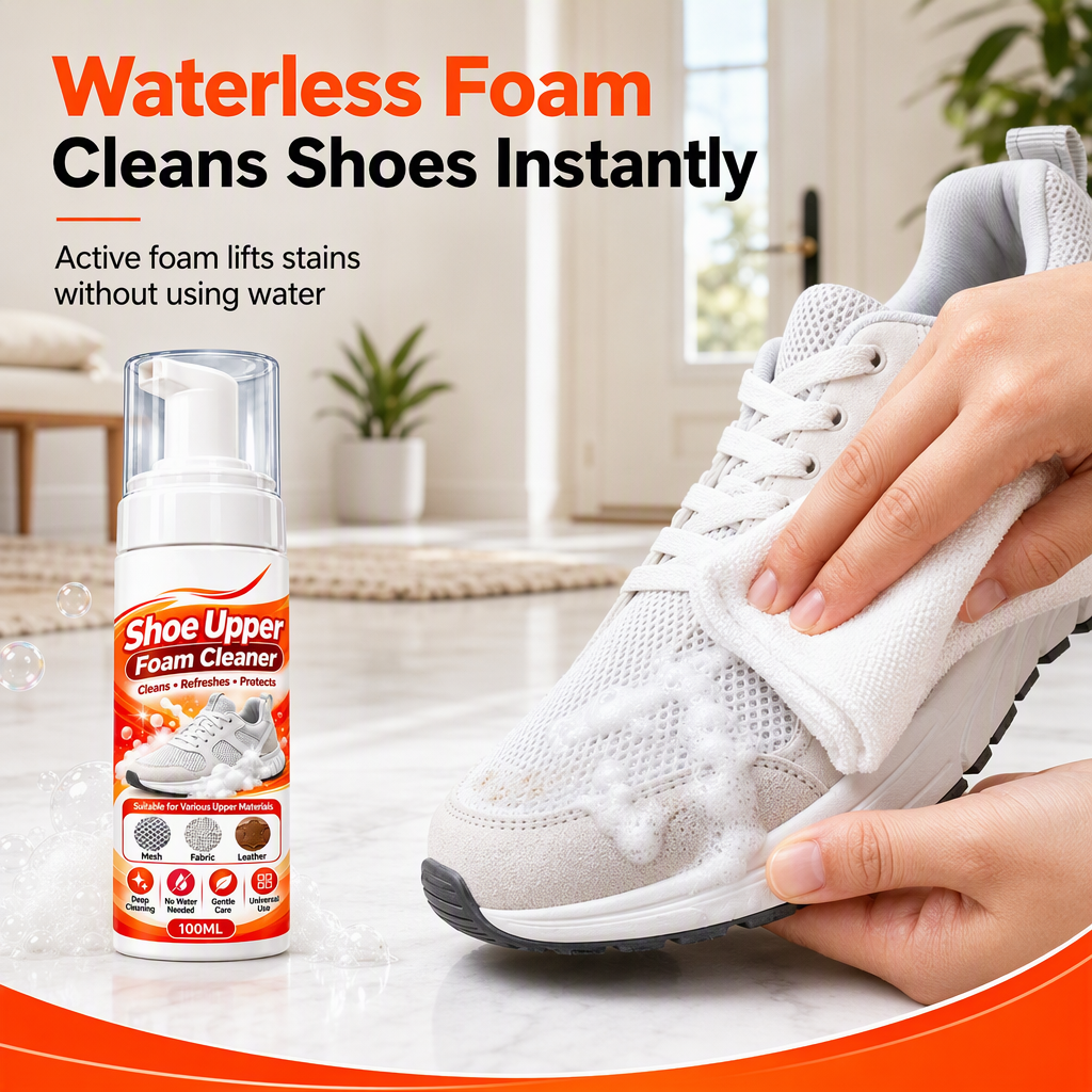 Refresh Shoes Instantly! No-Rinse Shoe Foam Cleaner