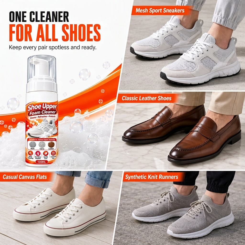 Refresh Shoes Instantly! No-Rinse Shoe Foam Cleaner