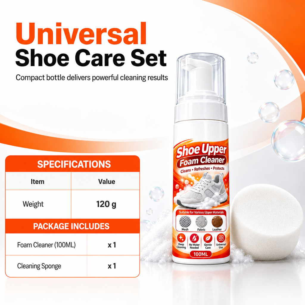 Refresh Shoes Instantly! No-Rinse Shoe Foam Cleaner