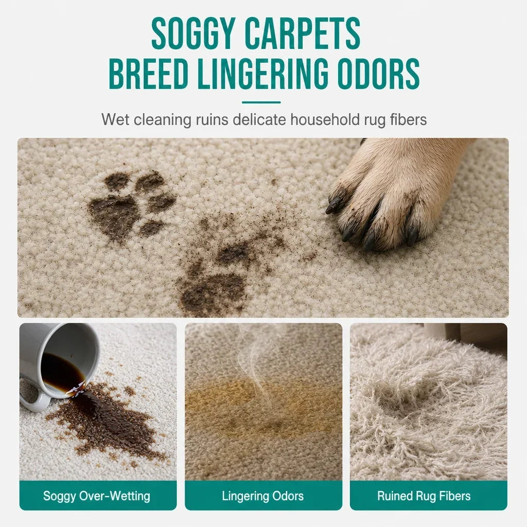 Clean Rugs & Sofas Instantly! Waterless Fabric Foam Cleaner