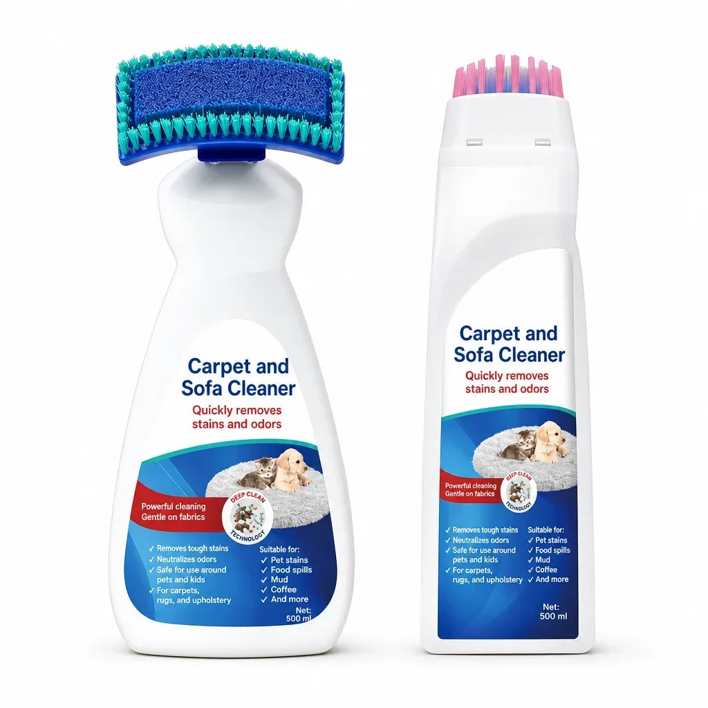 Clean Rugs & Sofas Instantly! Waterless Fabric Foam Cleaner