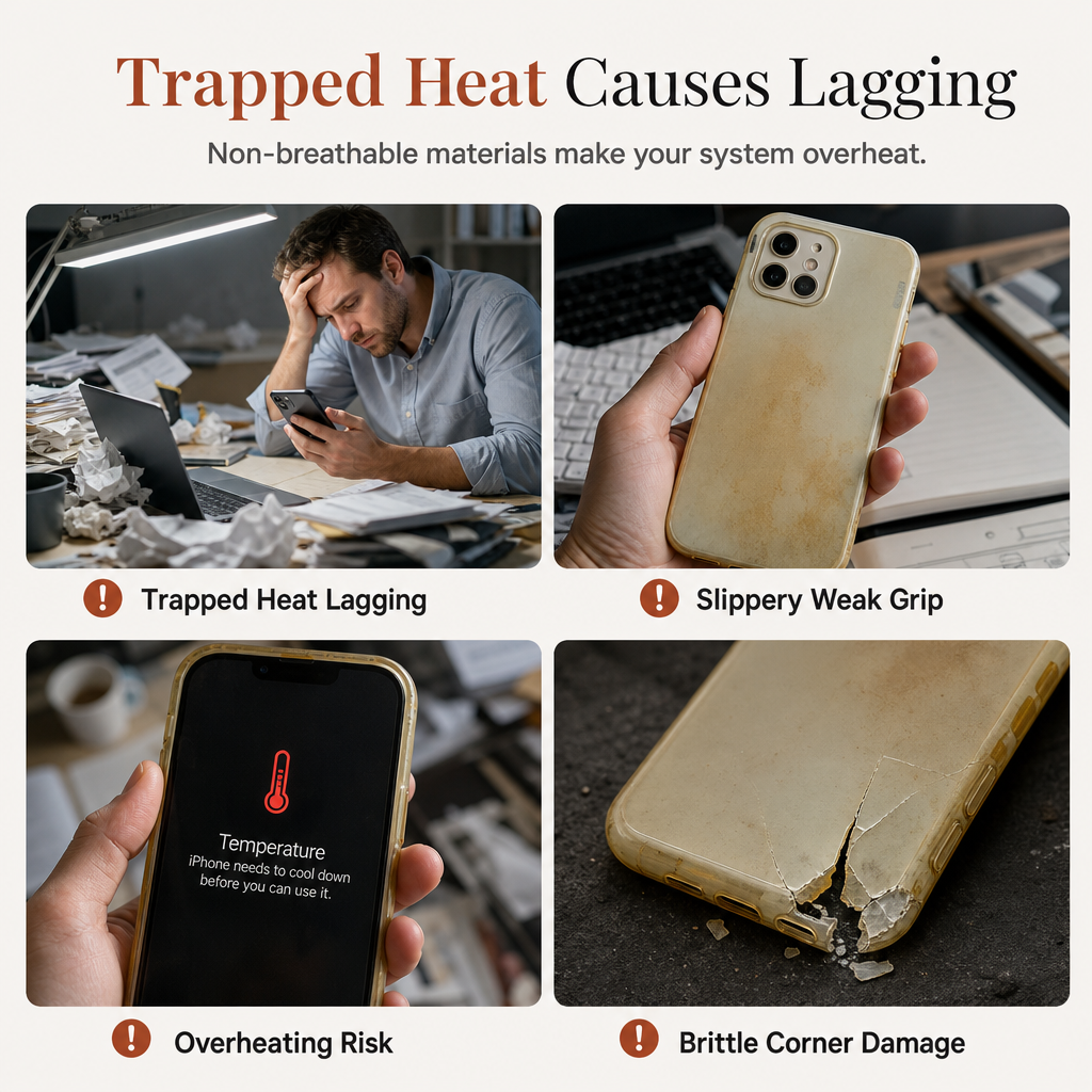 Protect Phones Instantly! Half-Wrap Textured Leather Phone Case