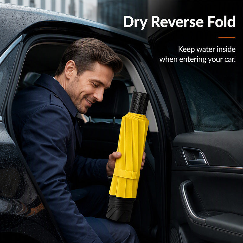 Stay Bone-Dry Instantly! 130cm 12-Rib Windproof Family Umbrella