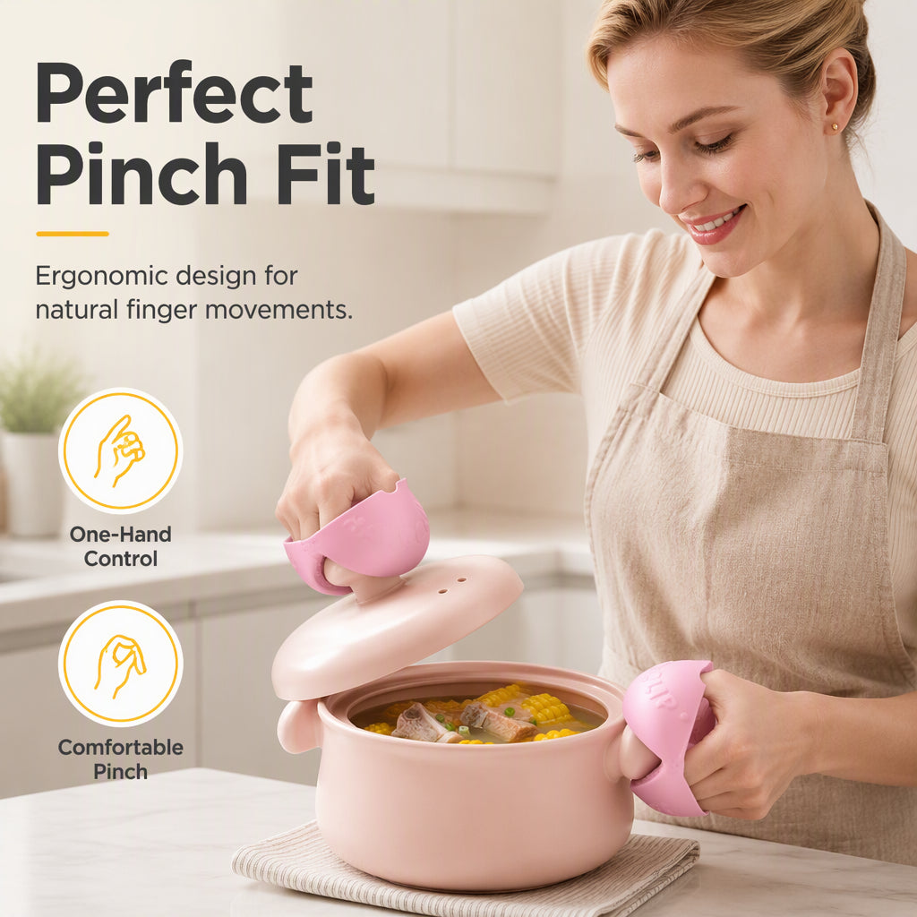 Grip Hot Pans Instantly! Cute Donut Silicone Pinch Mitts