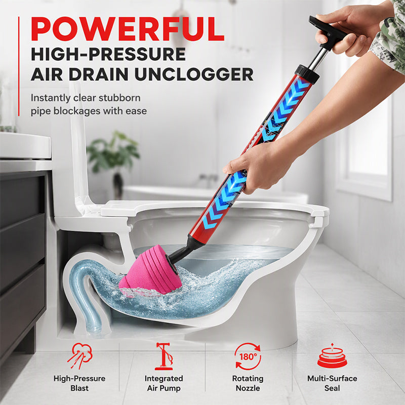Unclog Drains Instantly! High-Pressure Air Drain Cleaner