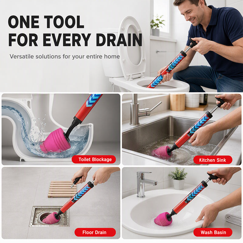 Unclog Drains Instantly! High-Pressure Air Drain Cleaner