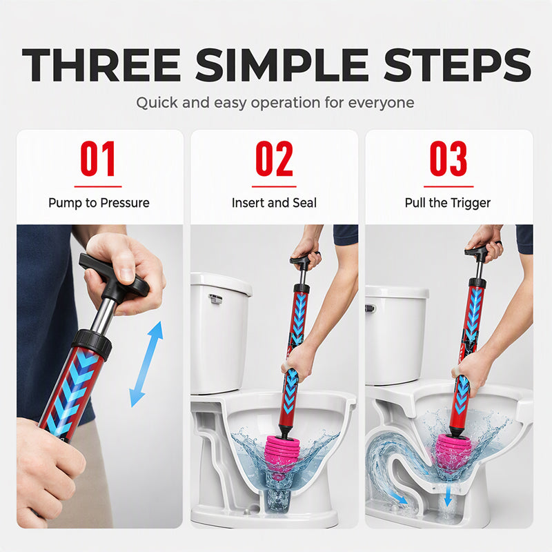 Unclog Drains Instantly! High-Pressure Air Drain Cleaner