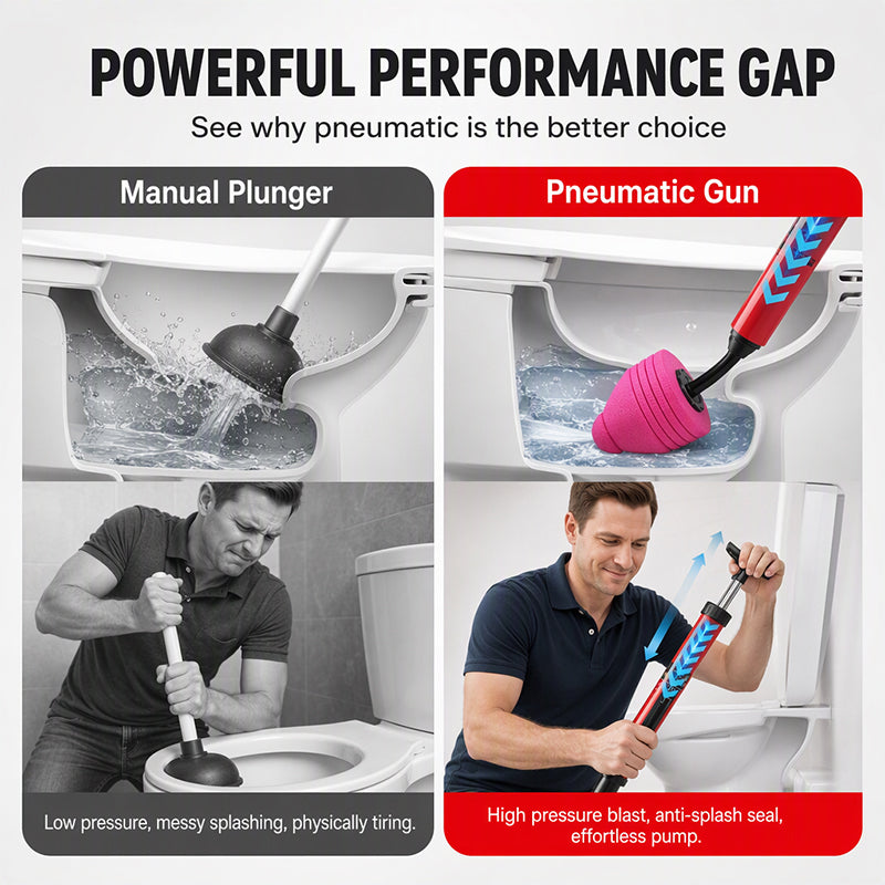 Unclog Drains Instantly! High-Pressure Air Drain Cleaner
