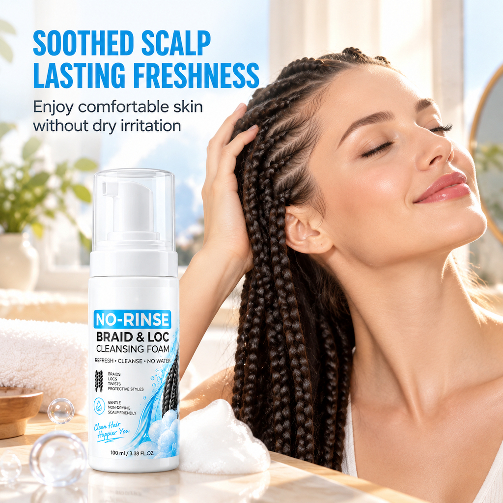 Refresh Braids Instantly! Waterless Scalp Cleansing Mousse