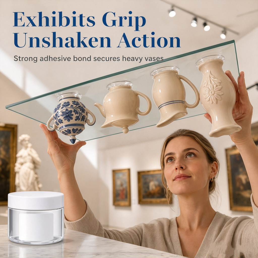 Secure Collectibles Instantly! Reusable Clear Museum Gel