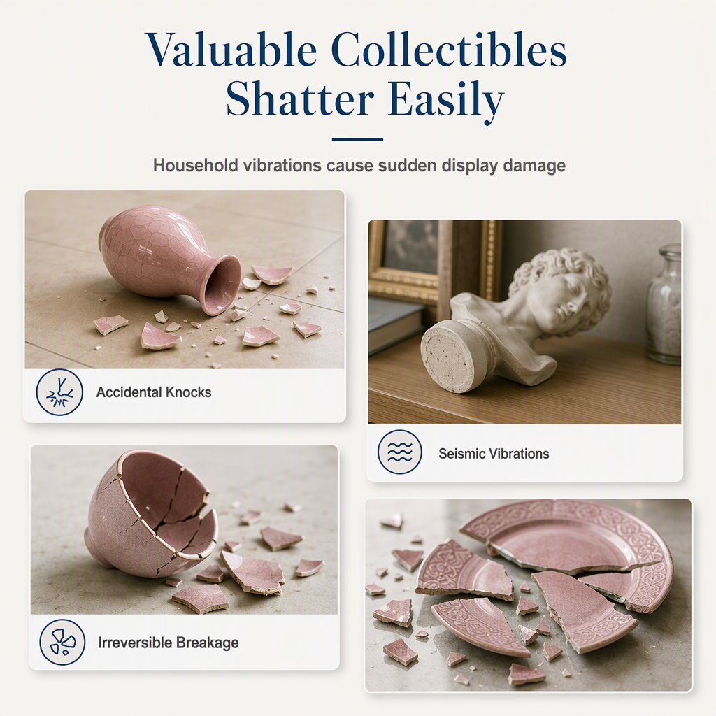 Secure Collectibles Instantly! Reusable Clear Museum Gel