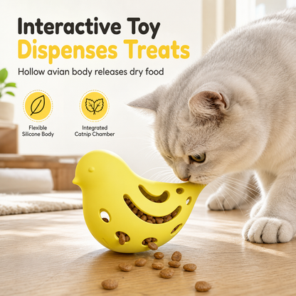 Dispense Treats Instantly! Bird-Shaped Silicone Pet Treat Toy