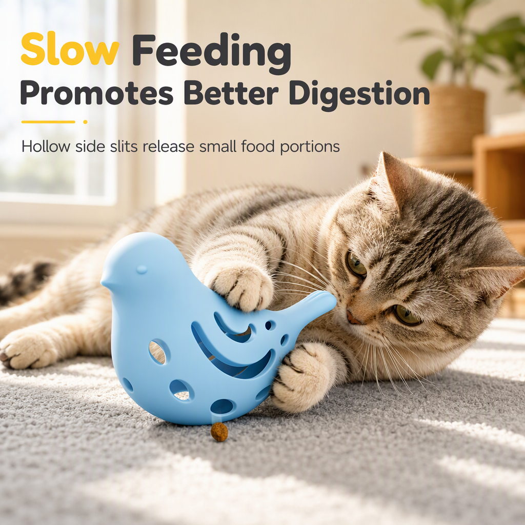 Dispense Treats Instantly! Bird-Shaped Silicone Pet Treat Toy