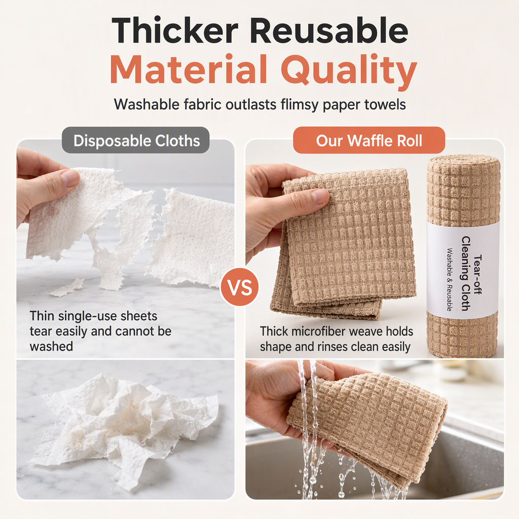 Tear-Off Weekly Disposable Thickened Cleaning Cloth Roll