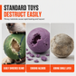 Play Fetch & Tug Instantly! Interactive Dog Soccer Ball with Grab Tabs