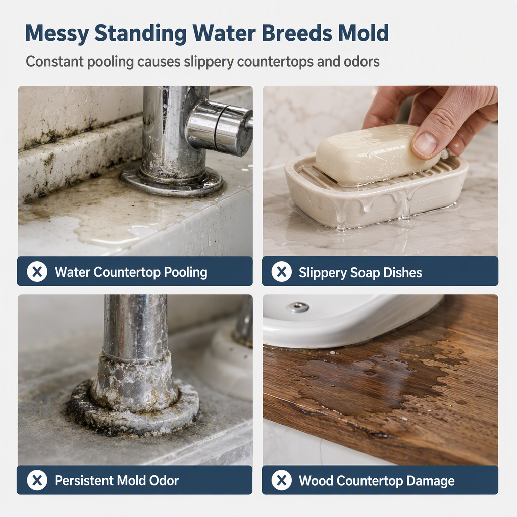 Foldable Silicone Faucet Splash Guard Mat