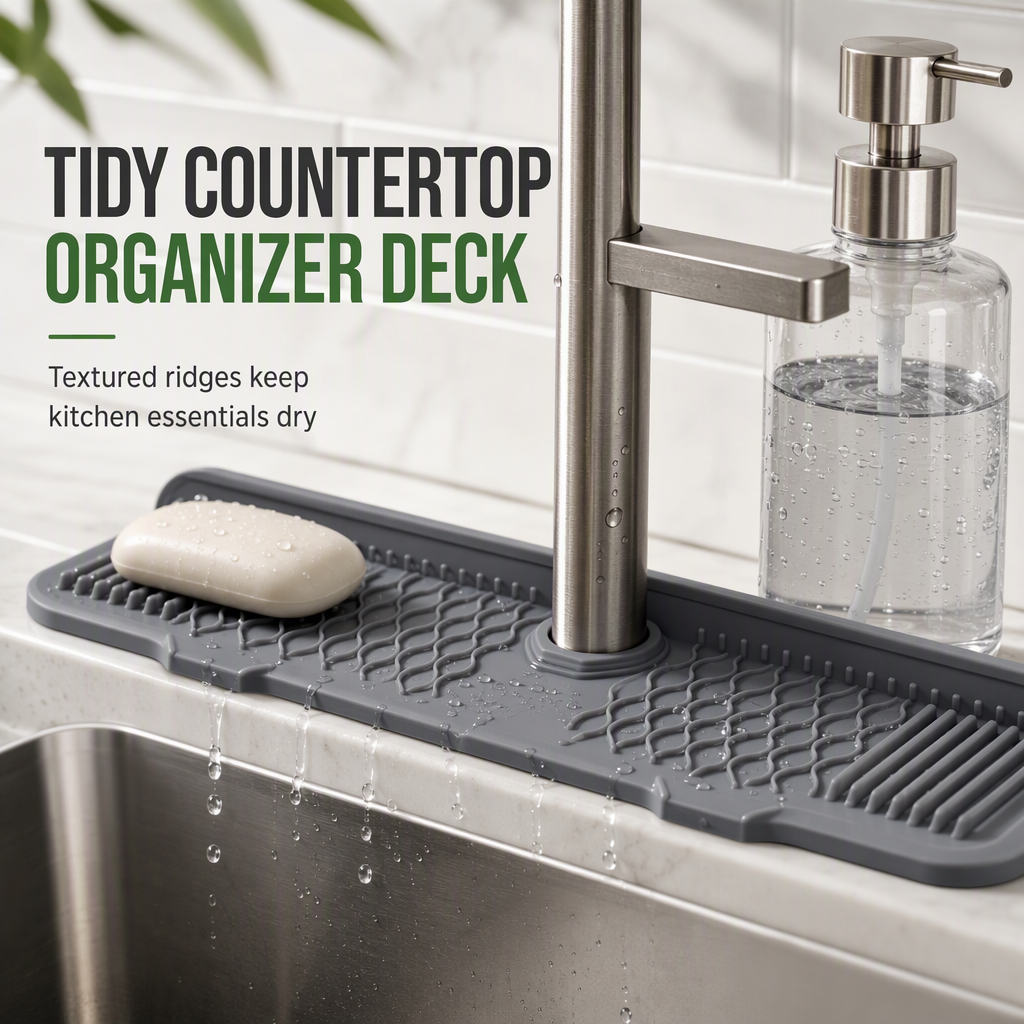 Foldable Silicone Faucet Splash Guard Mat