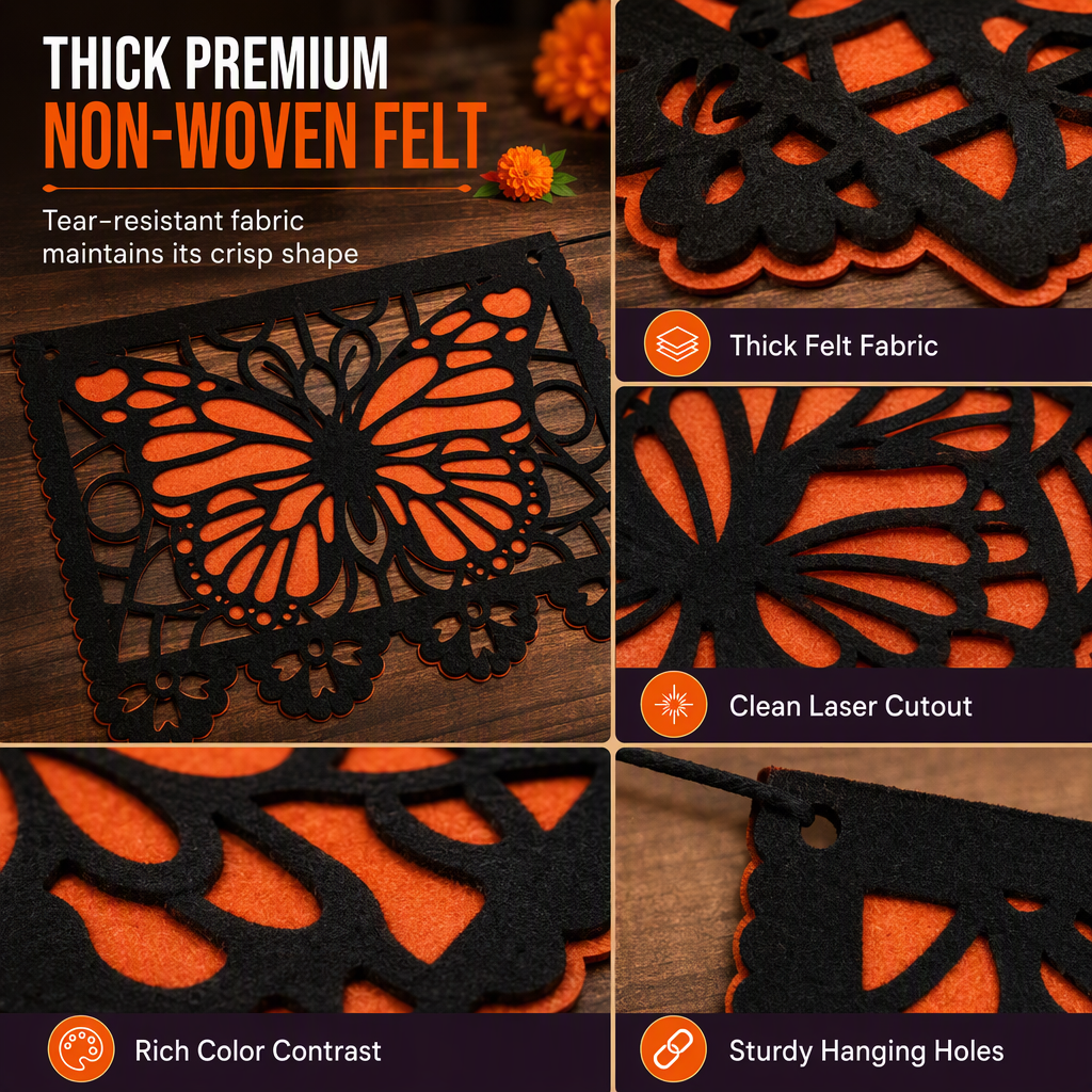 Decorate Altars Instantly! Day of the Dead Butterfly Banner