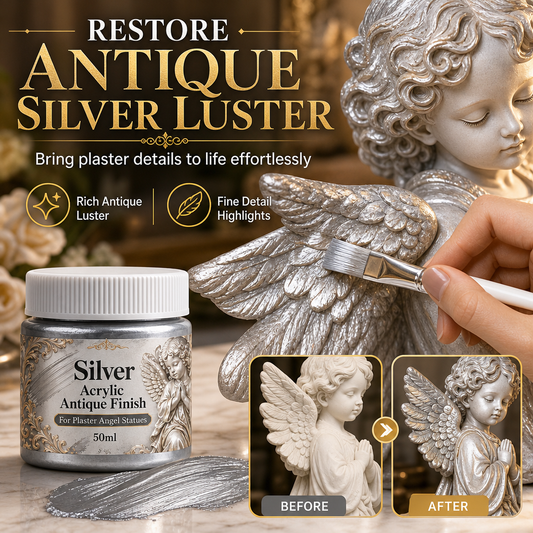 High Gloss Gypsum Angel Statue with Brush