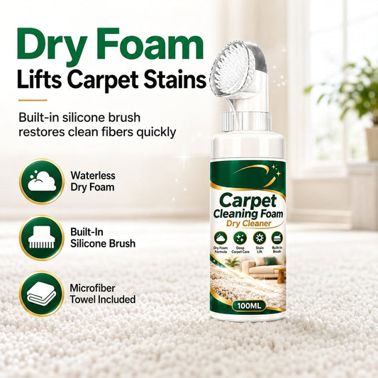 Deep Clean Carpets Instantly! No-Water Foam Scrub Spray