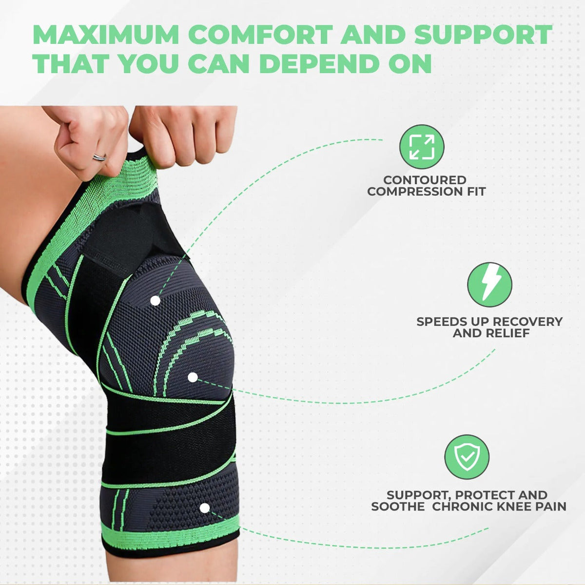 Support Your Knees Instantly! Flexible Compression Sleeve