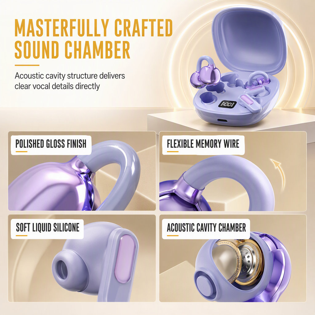 Listen 3 Ways Instantly! Multi-Wear Bluetooth Earbuds