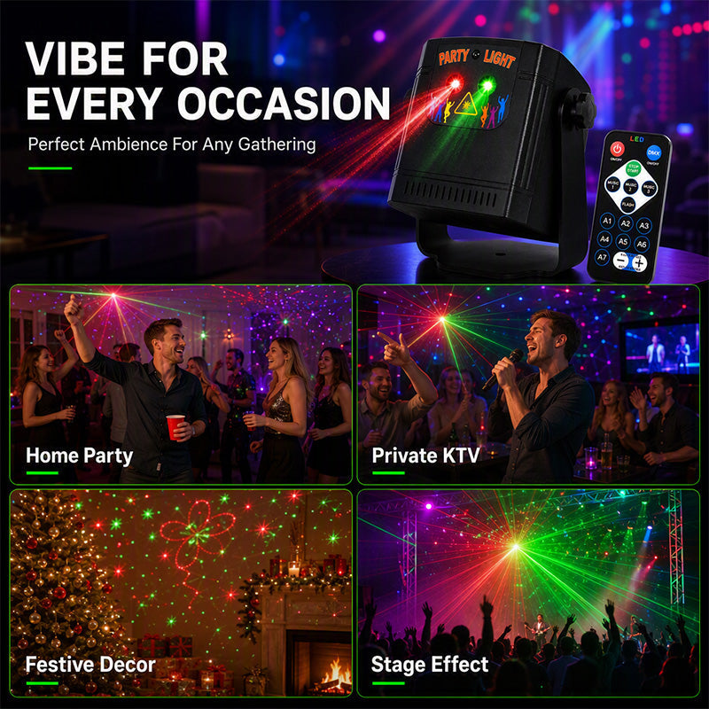 Light Up Parties Instantly! Music Sync Rechargeable Laser Light