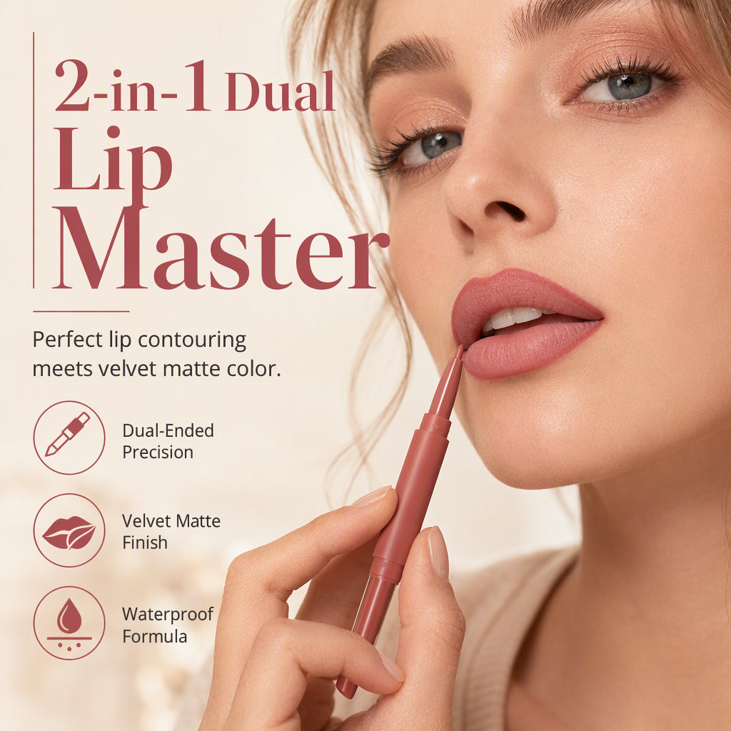 Define Lips Instantly! 2-in-1 Dual-Ended Matte Lip Liner & Lipstick