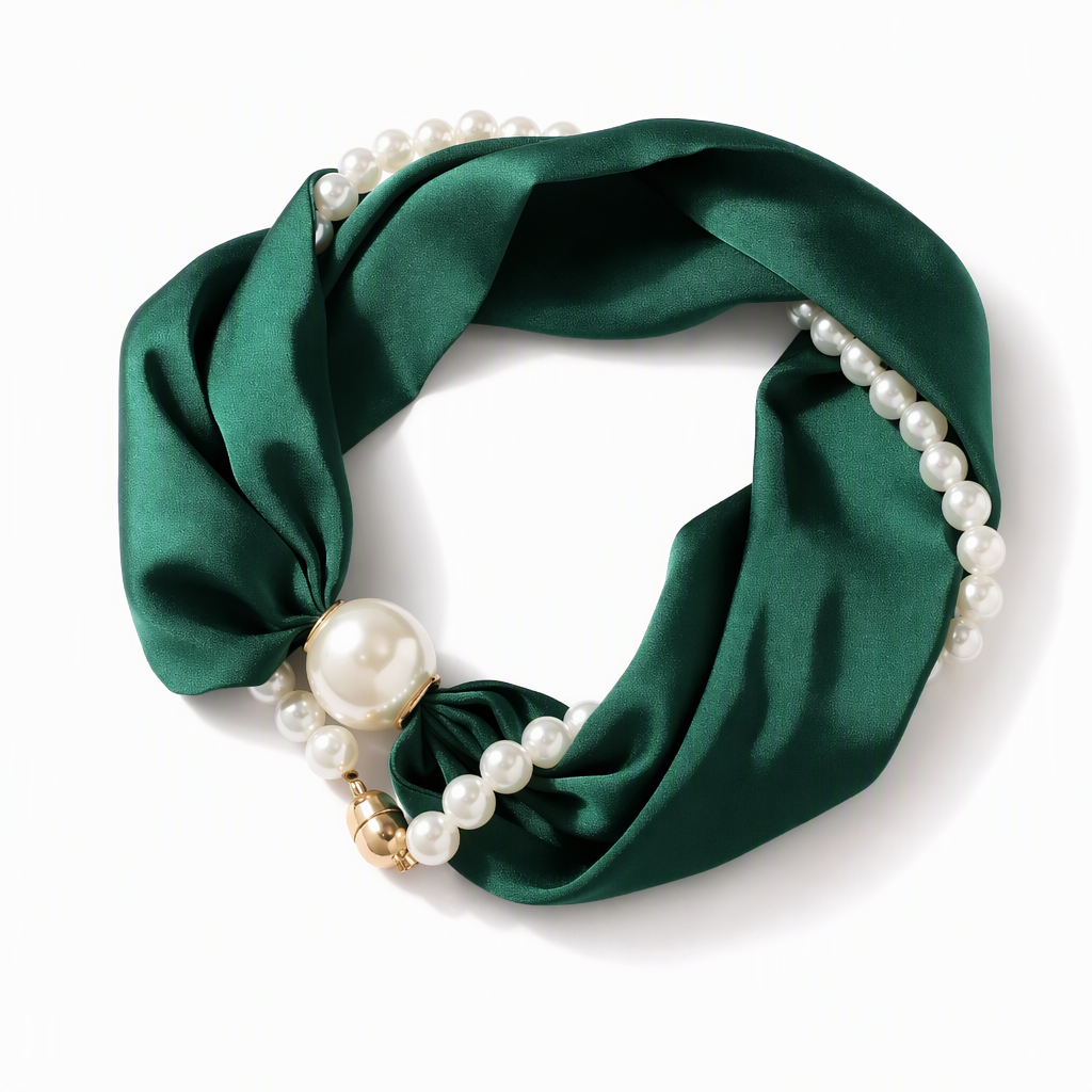 Add Timeless Elegance Instantly! Pearl Scarf Necklace